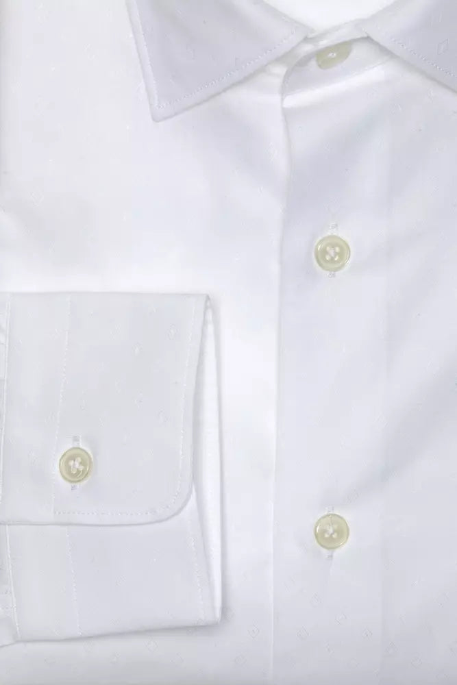 Robert Friedman White Cotton Men Shirt by Robert Friedman