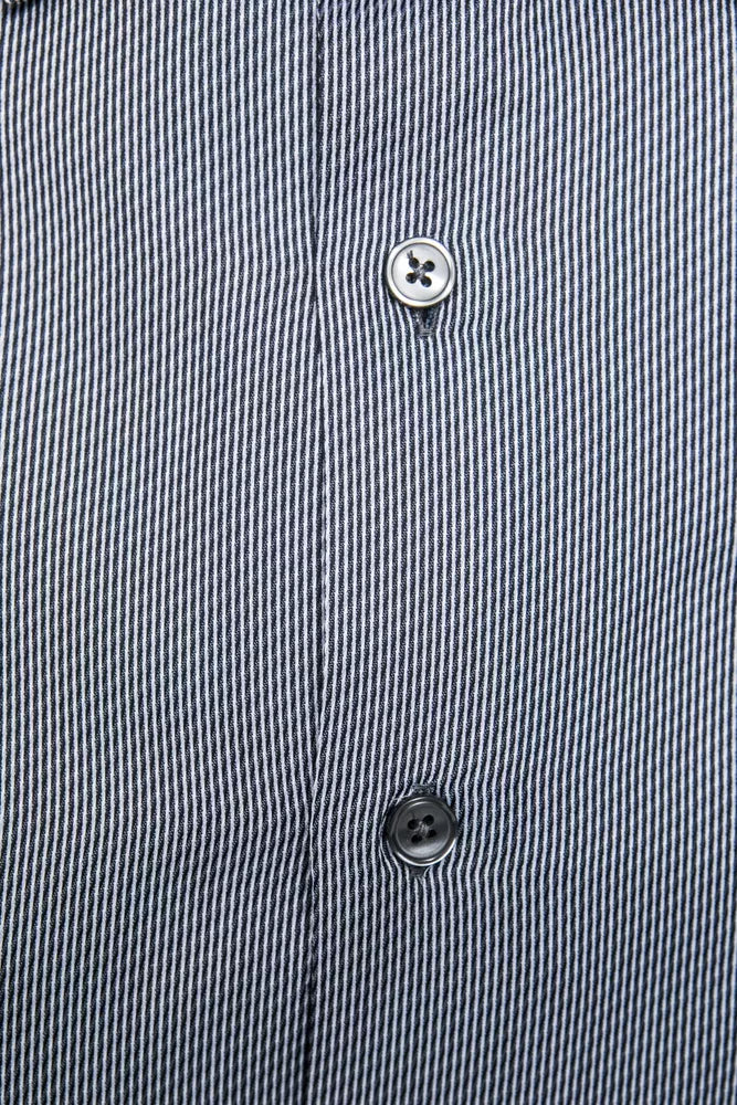 Robert Friedman Blue Cotton Men's Shirt by Robert Friedman
