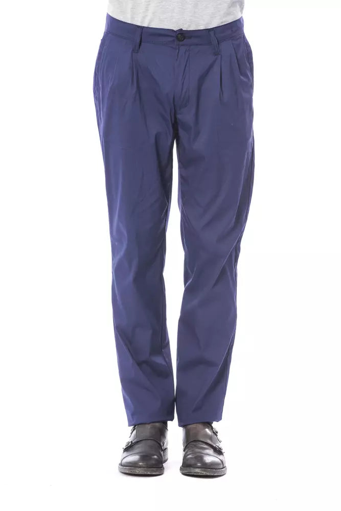 Pantalon homme en coton bleu Verri
