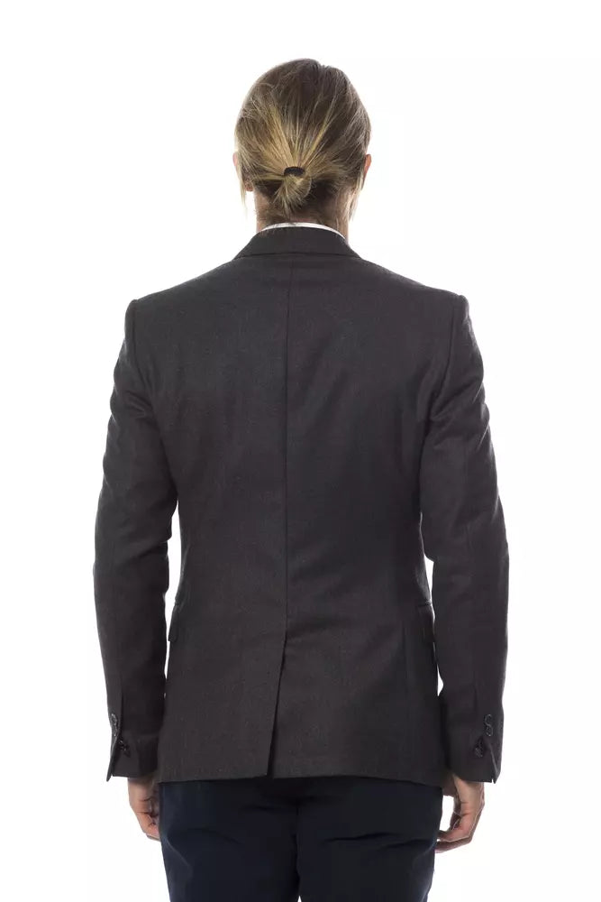 Blazer en laine grise Verri pour homme