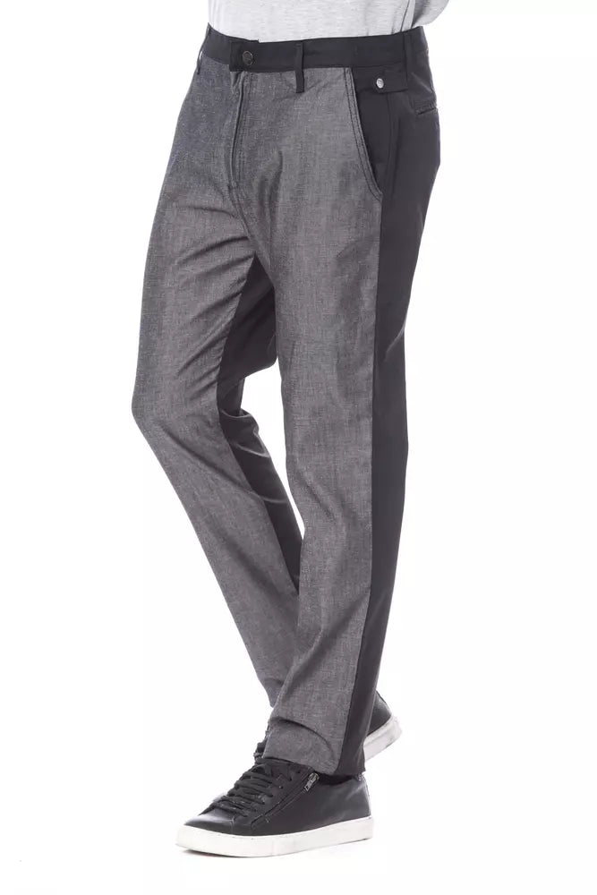 Pantalon homme en coton noir Verri