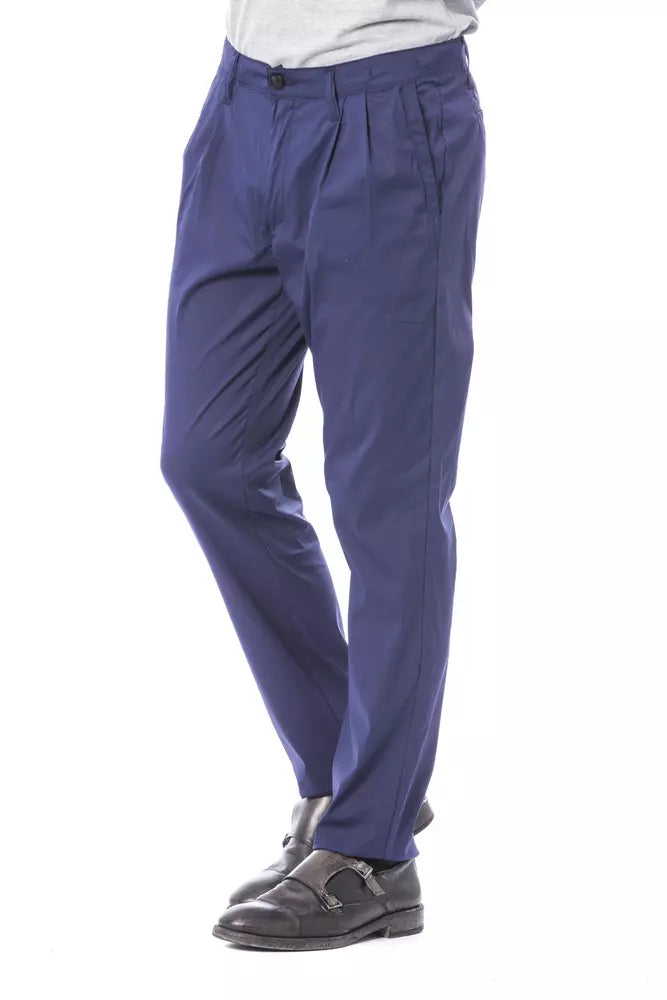 Pantalon homme en coton bleu Verri