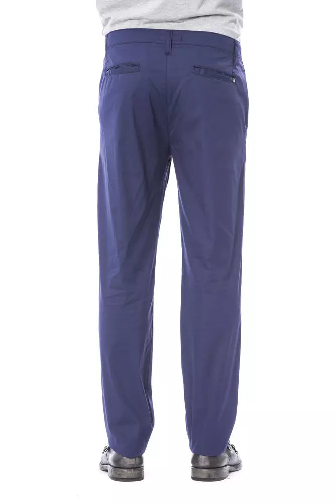 Pantalon homme en coton bleu Verri