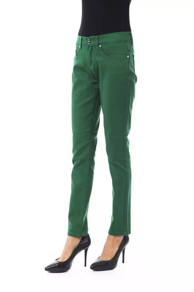 BYBLOS Green Cotton Women Pants by BYBLOS