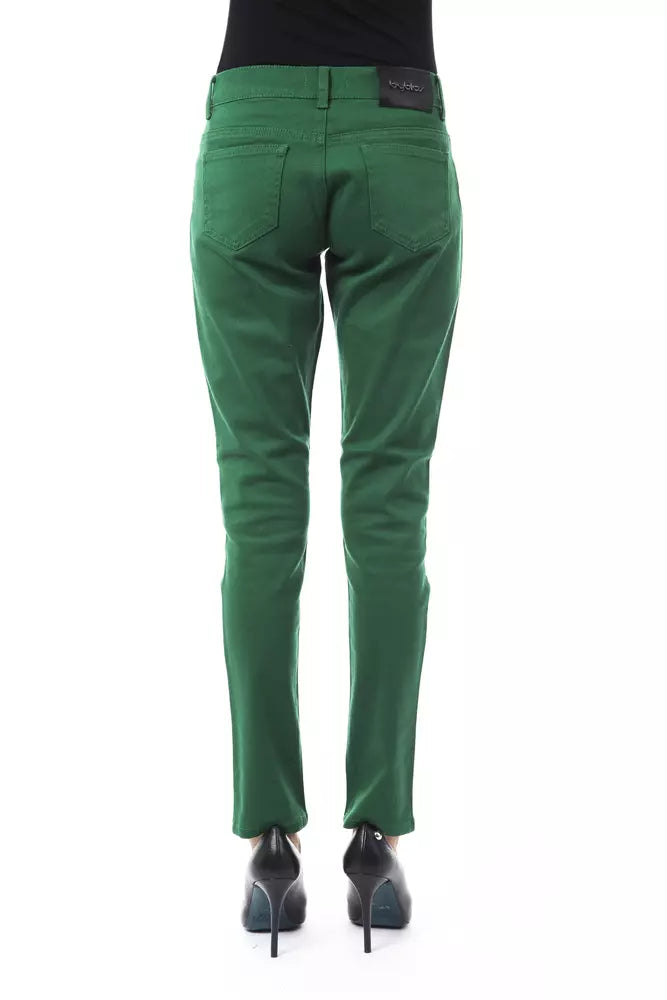BYBLOS Green Cotton Women Pants by BYBLOS