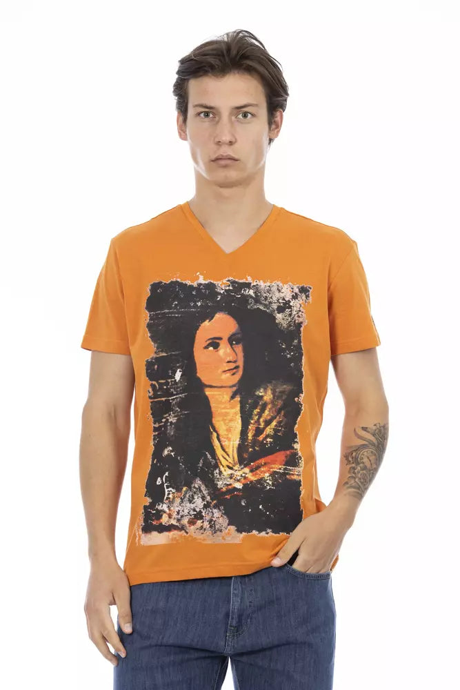 T-shirt Trussardi Action en coton orange pour homme