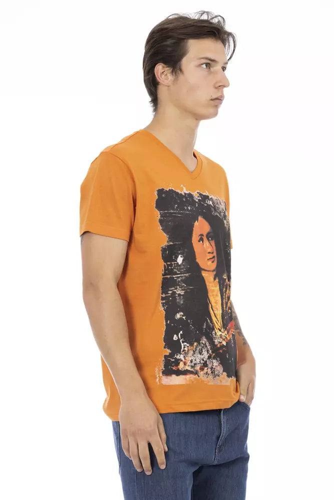 T-shirt Trussardi Action en coton orange pour homme