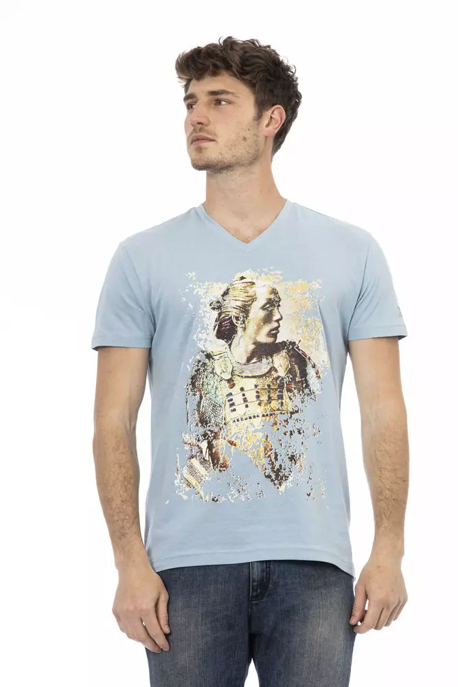 T-shirt Trussardi Action en coton bleu clair pour homme