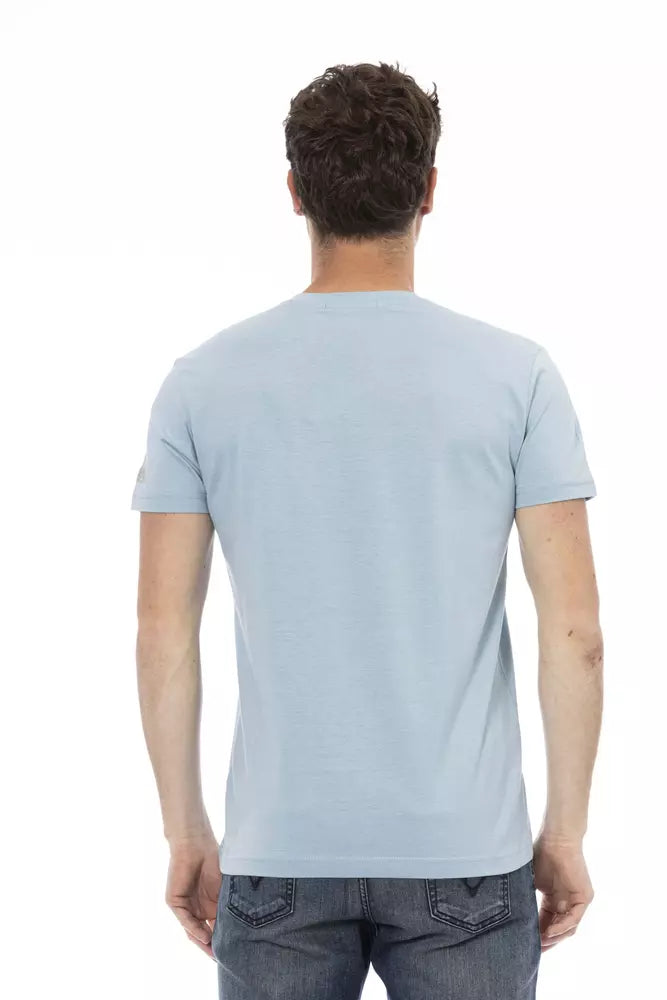 T-shirt Trussardi Action en coton bleu clair pour homme
