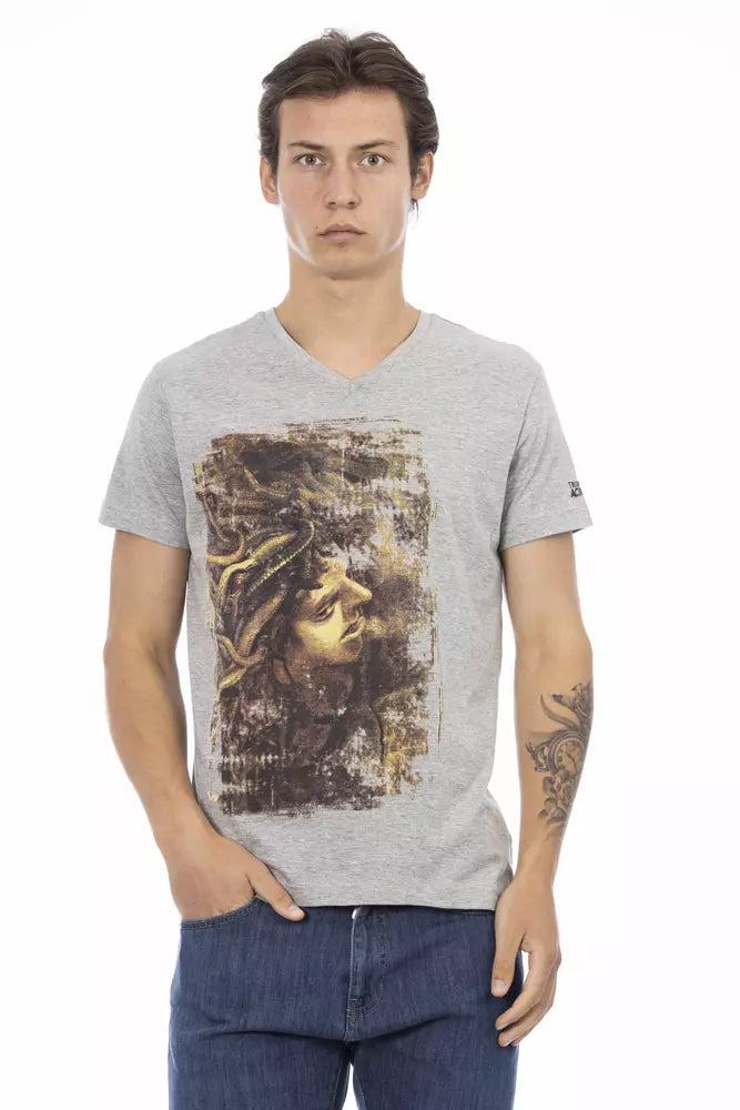 T-shirt Trussardi Action en coton gris pour homme
