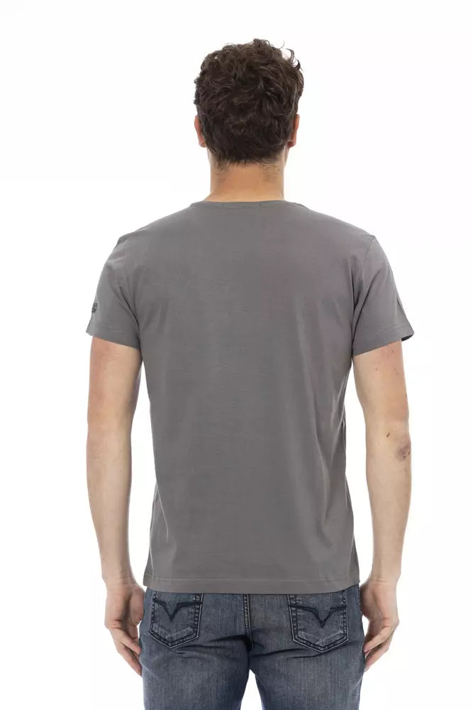 T-shirt Trussardi Action en coton gris pour homme
