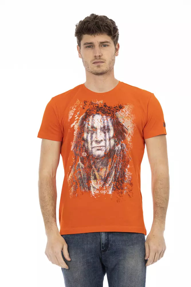 T-shirt Trussardi Action en coton orange pour homme