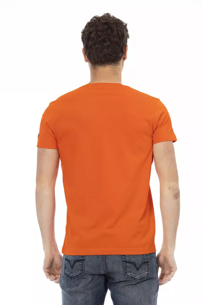 T-shirt Trussardi Action en coton orange pour homme