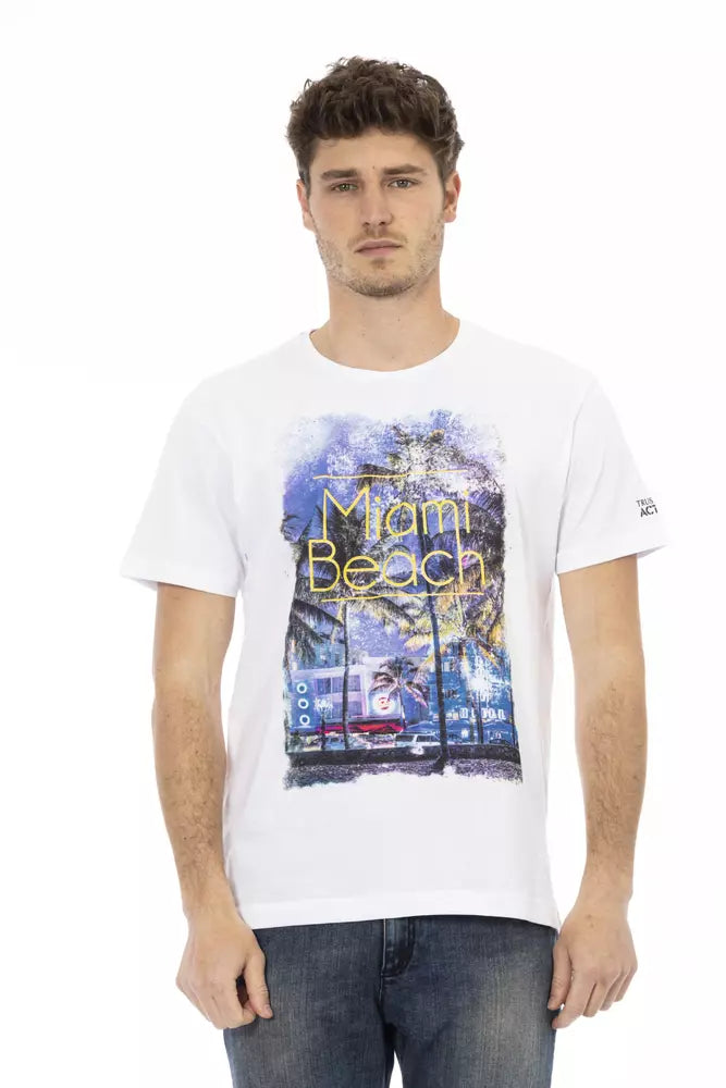 T-shirt Trussardi Action en coton blanc pour homme
