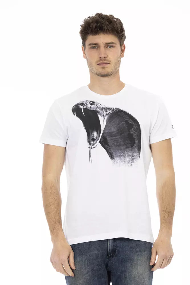 T-shirt Trussardi Action en coton blanc pour homme