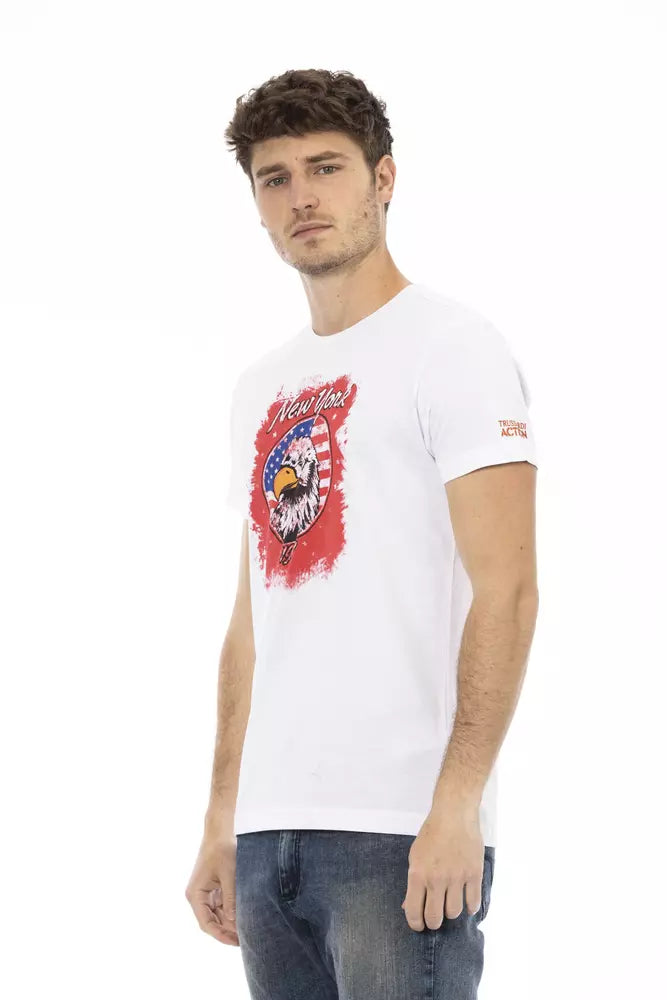 T-shirt Trussardi Action en coton blanc pour homme