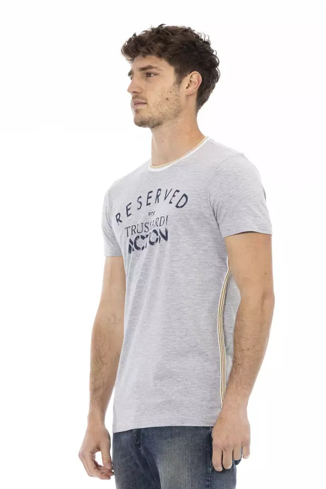 T-shirt Trussardi Action en coton gris pour homme