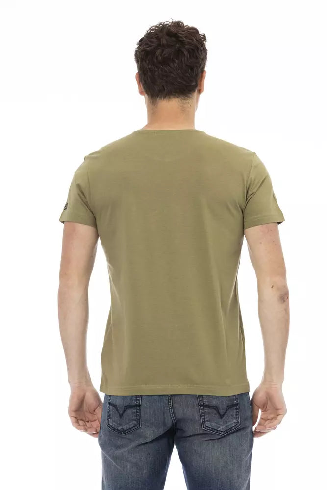 T-shirt Trussardi Action en coton vert pour homme