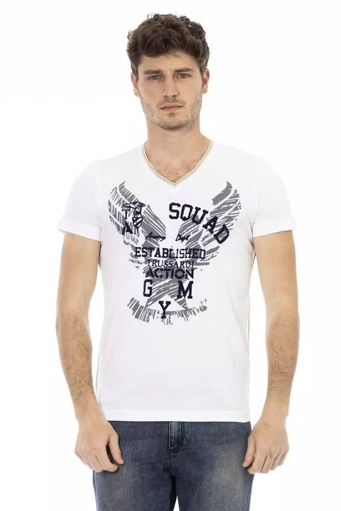 T-shirt Trussardi Action en coton blanc pour homme