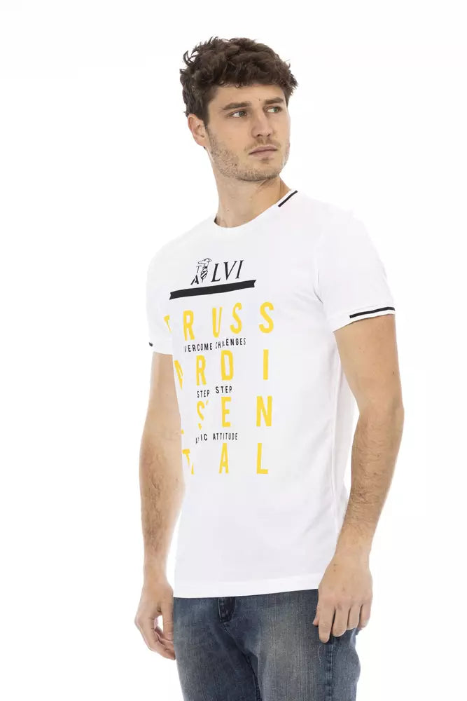 T-shirt Trussardi Action en coton blanc pour homme