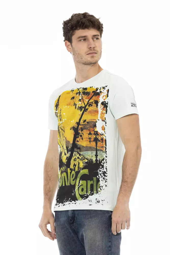 T-shirt Trussardi Action en coton bleu clair pour homme