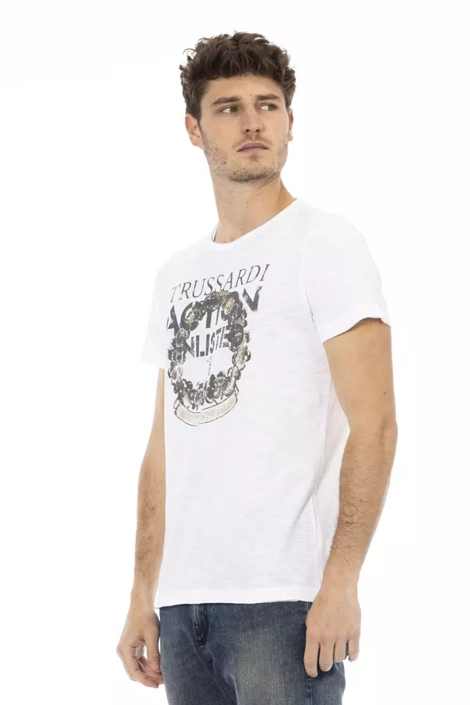 T-shirt Trussardi Action en coton blanc pour homme