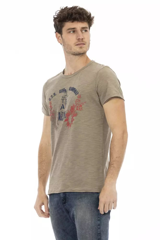 T-shirt Trussardi Action en coton vert pour homme