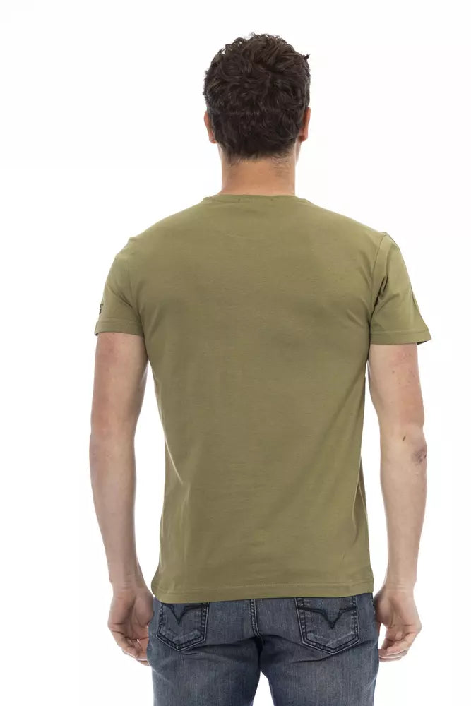 T-shirt Trussardi Action en coton vert pour homme