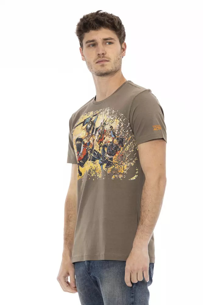 T-shirt Trussardi Action en coton marron pour homme