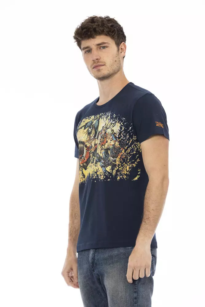 T-shirt Trussardi Action en coton bleu pour homme
