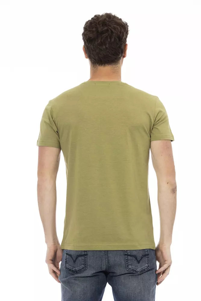 T-shirt Trussardi Action en coton vert pour homme