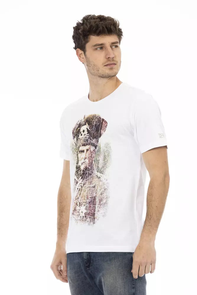 T-shirt Trussardi Action en coton blanc pour homme