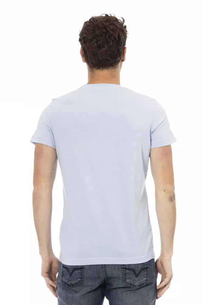T-shirt Trussardi Action en coton bleu clair pour homme
