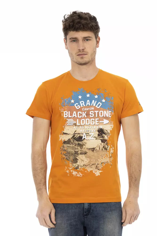 T-shirt Trussardi Action en coton orange pour homme