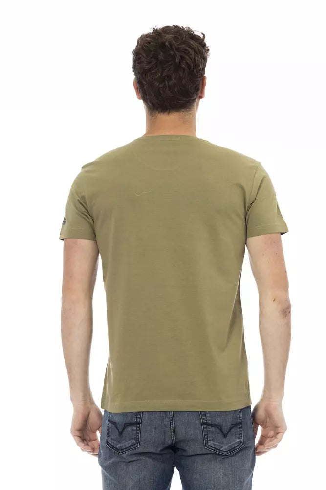 T-shirt Trussardi Action en coton vert pour homme