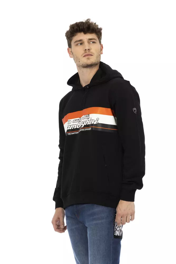 Automobili Lamborghini Black Cotton Men Sweatshirt by Automobili Lamborghini