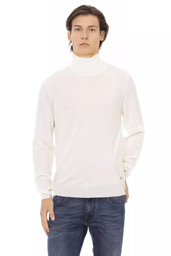 Baldinini Trend White Fabric Men Sweater by Baldinini Trend