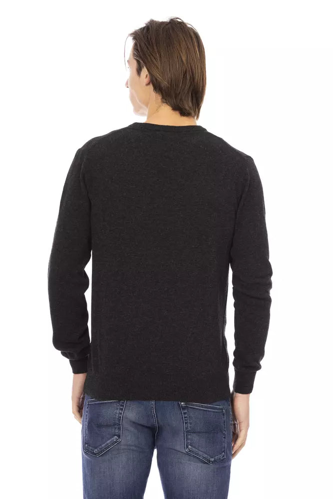 Baldinini Trend Black Wool Men's Sweater by Baldinini Trend