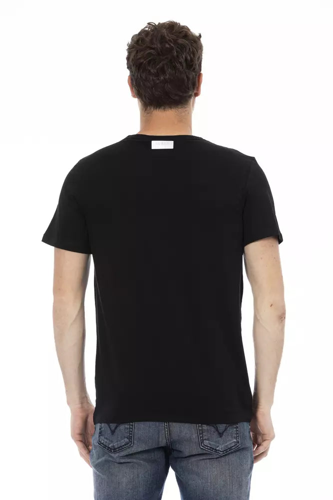 T-shirt homme en coton noir Bikkembergs