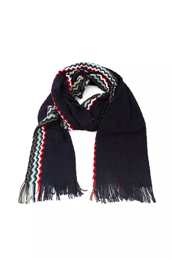 Écharpe homme en laine noire Missoni