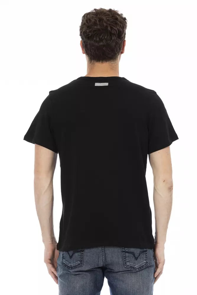 T-shirt homme en coton noir Bikkembergs