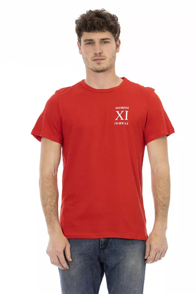 T-shirt Bikkembergs en coton rouge pour homme