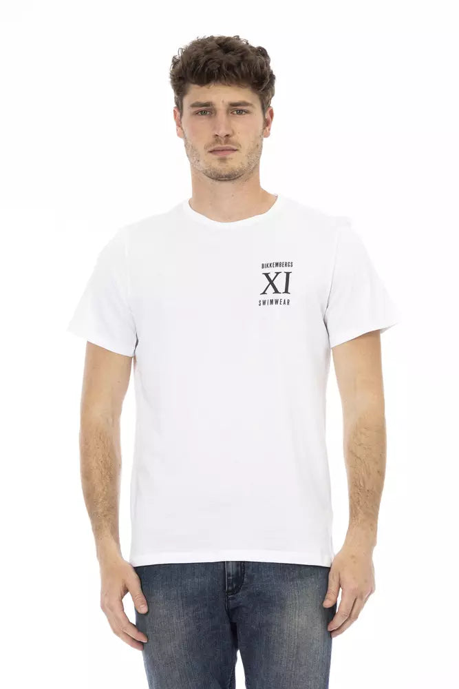 T-shirt homme en coton blanc Bikkembergs