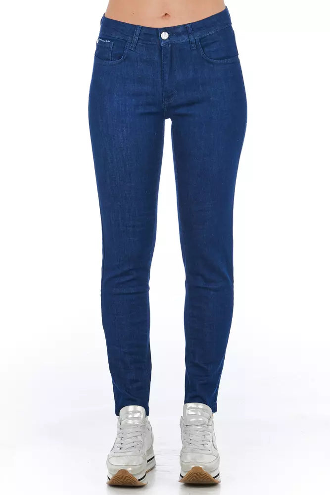 Frankie Morello Blue Cotton Women's Skinny Jean by Frankie Morello