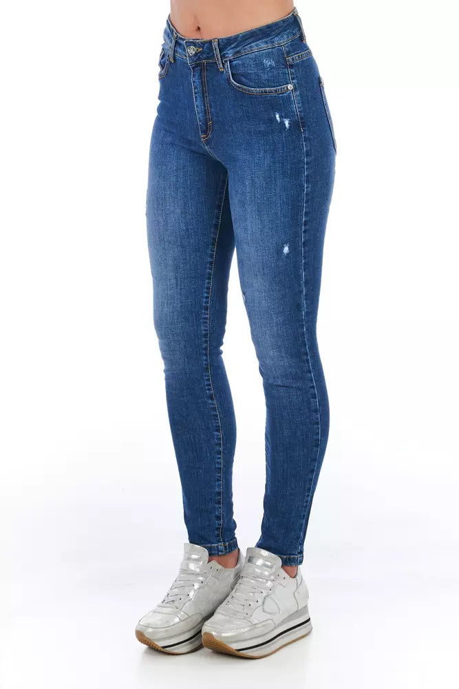 Frankie Morello Blue Other Fibres Women Jeans by Frankie Morello