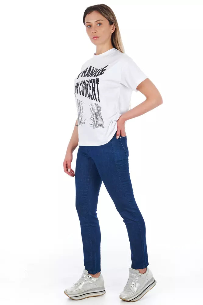 Frankie Morello Blue Cotton Women's Skinny Jean by Frankie Morello
