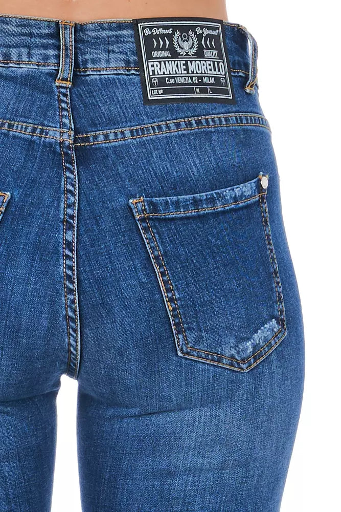 Frankie Morello Blue Other Fibres Women Jeans by Frankie Morello