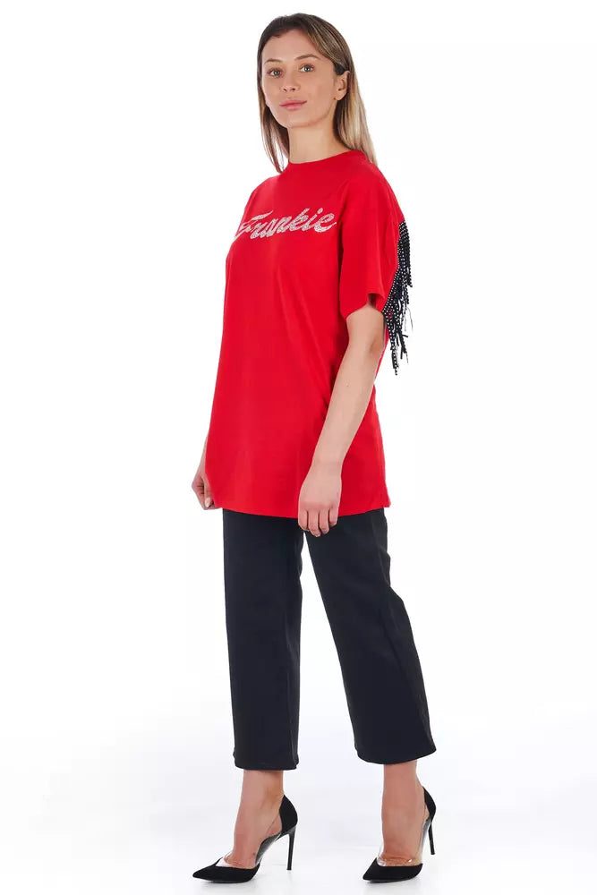 Frankie Morello Black Cotton Women Cropped Trouser by Frankie Morello