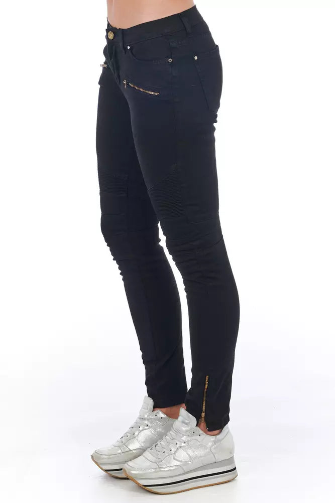 Frankie Morello Black Cotton Women's Jeans by Frankie Morello