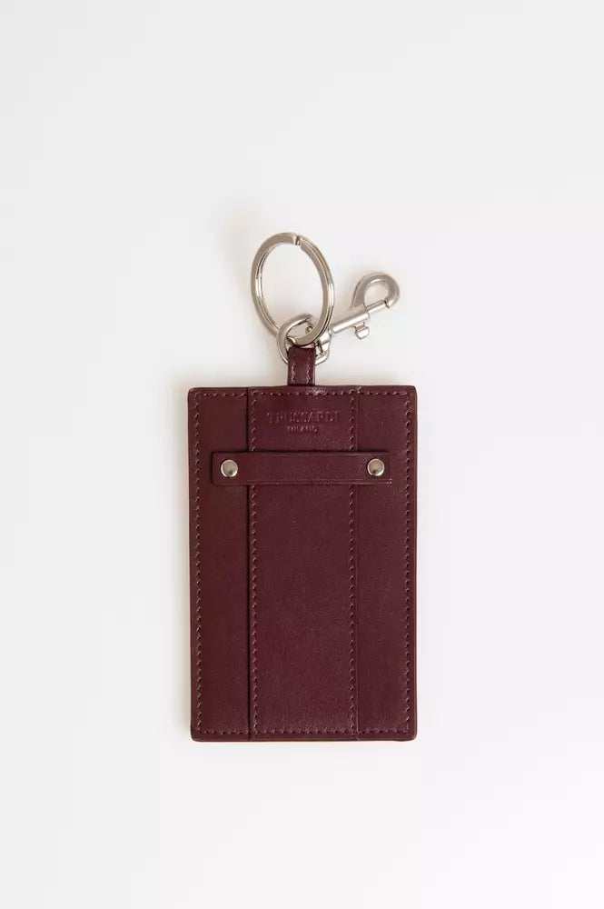 Porte-clés homme en cuir marron Trussardi